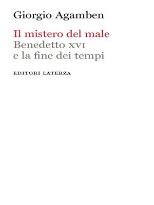 cover image of Il mistero del male